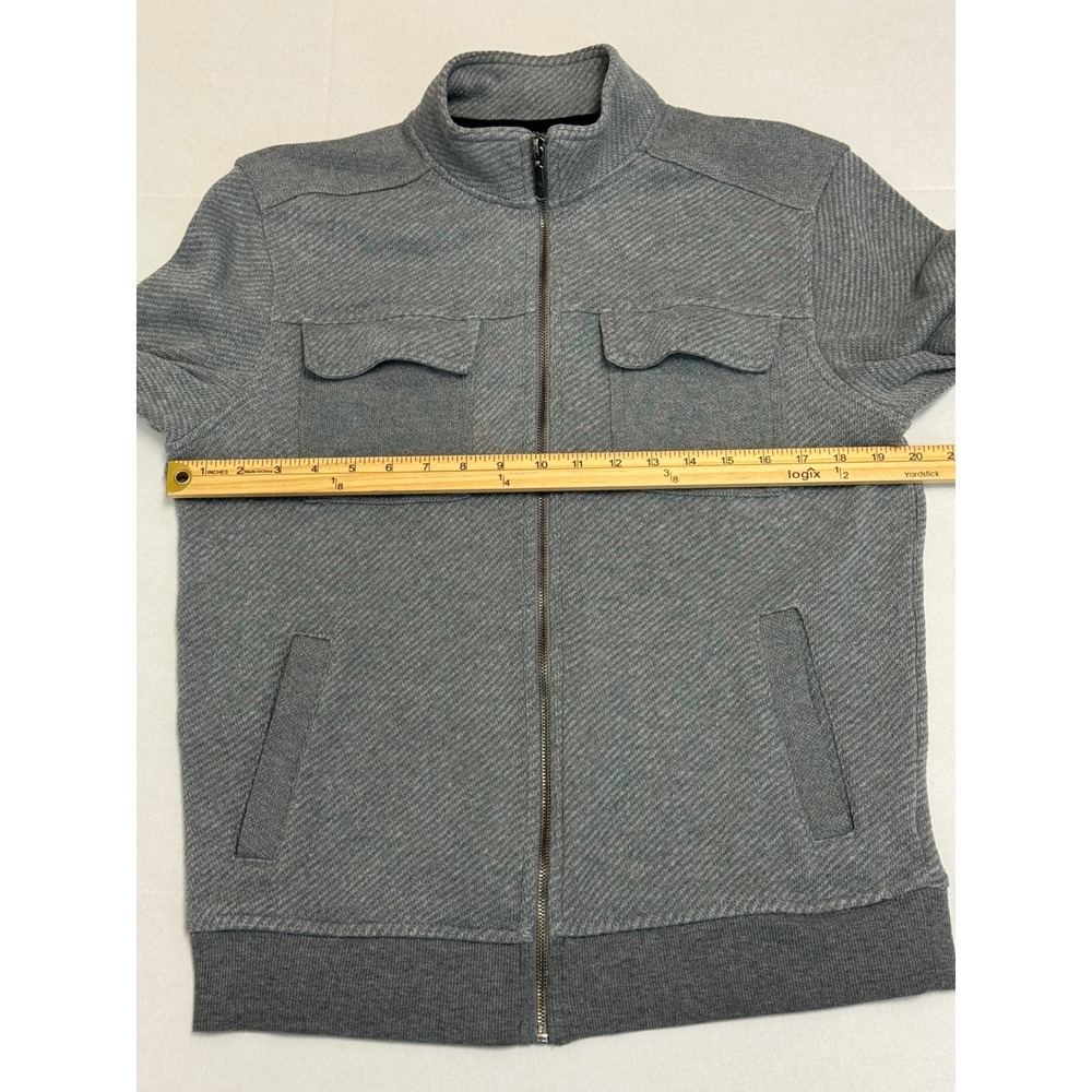 Marc Anthony Flannel Shirt Gray Button‎ Up Long Sleeve Cotton Blend Mens Medium - Picture 11 of 14